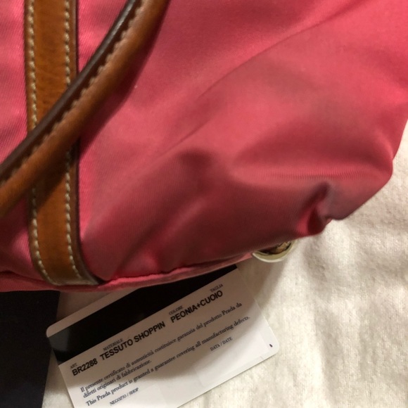 PRADA: Teasuto Shopping Tote in Hot Pink - Picture 7 of 8